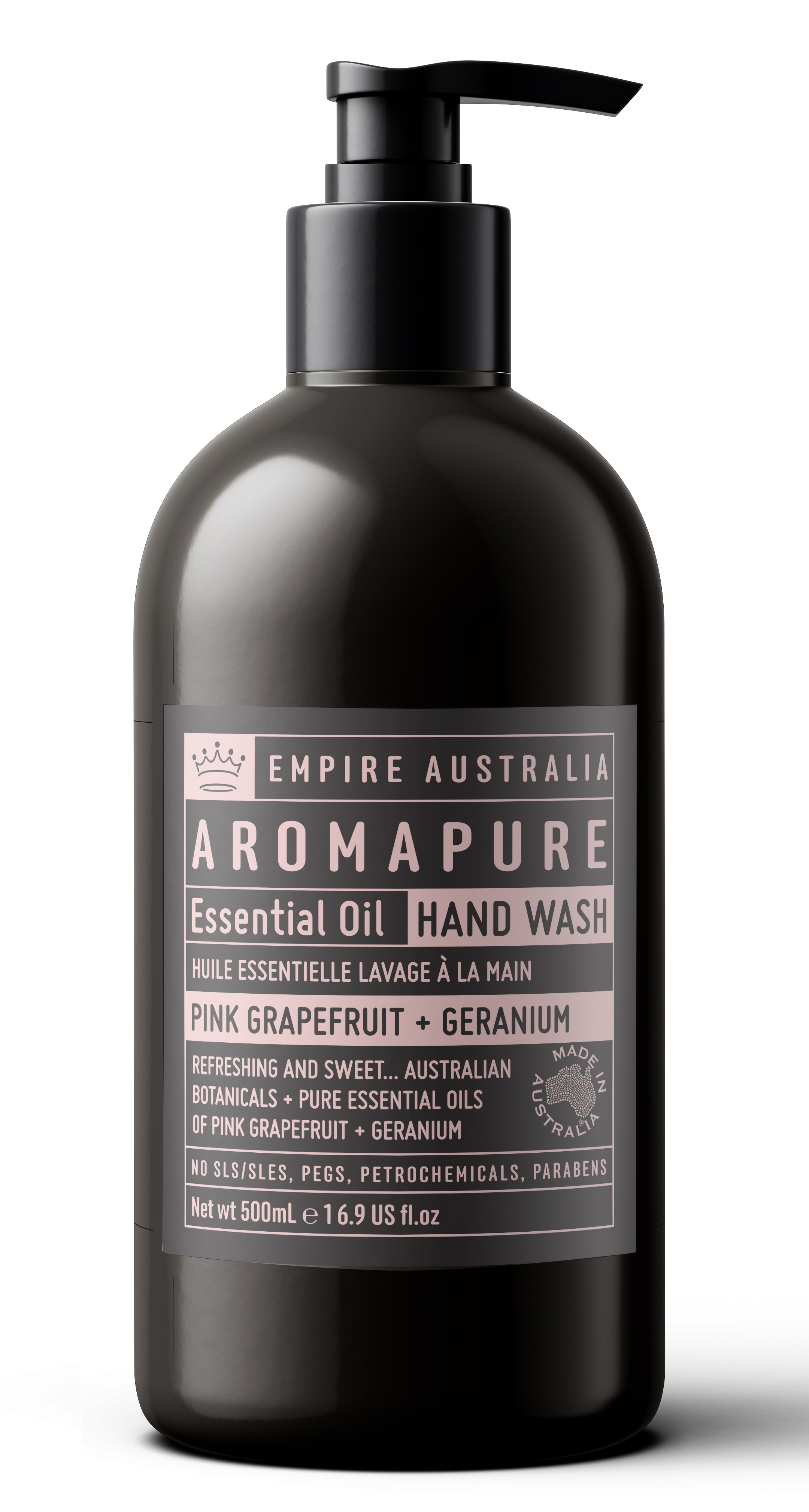 Жидкое мыло для рук EMPIRE AUSTRALIA с маслами розового грейпфрута и герани, коллекция AROMAPURE