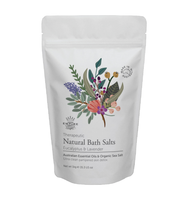 Соль для ванны EMPIRE AUSTRALIA с маслами эвкалипта и лаванды, коллекция THERAPEUTIC SERIES, 1кг