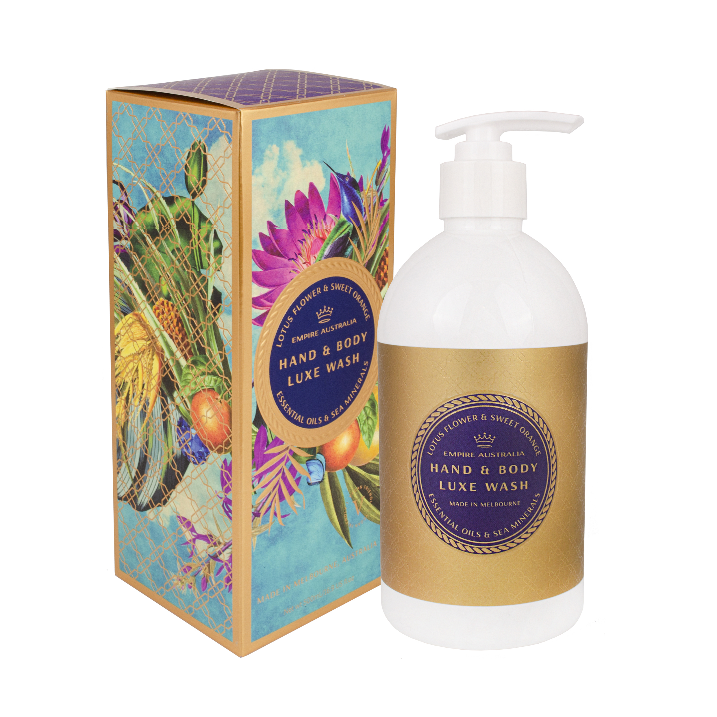 Гель для душа EMPIRE AUSTRALIA с маслами цветка лотоса и сладкого апельсина, 500мл