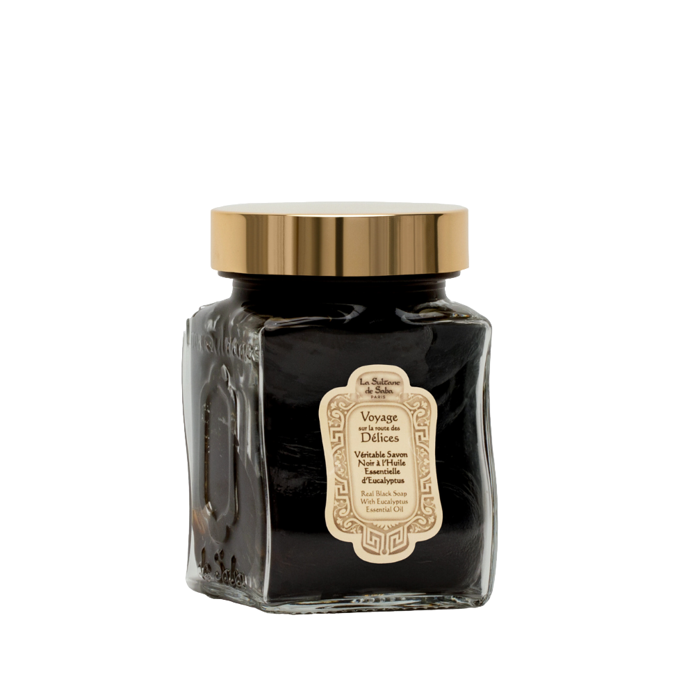 Черное мыло La Sultane de Saba для лица и тела c эвкалиптом, 300 мл